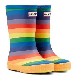 Hunter Original First Classic Rainbow Print Wellington Boots
