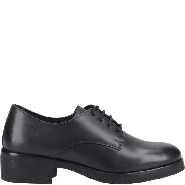 Hush Puppies ANASTASIA Girls Leather School Shoes Black