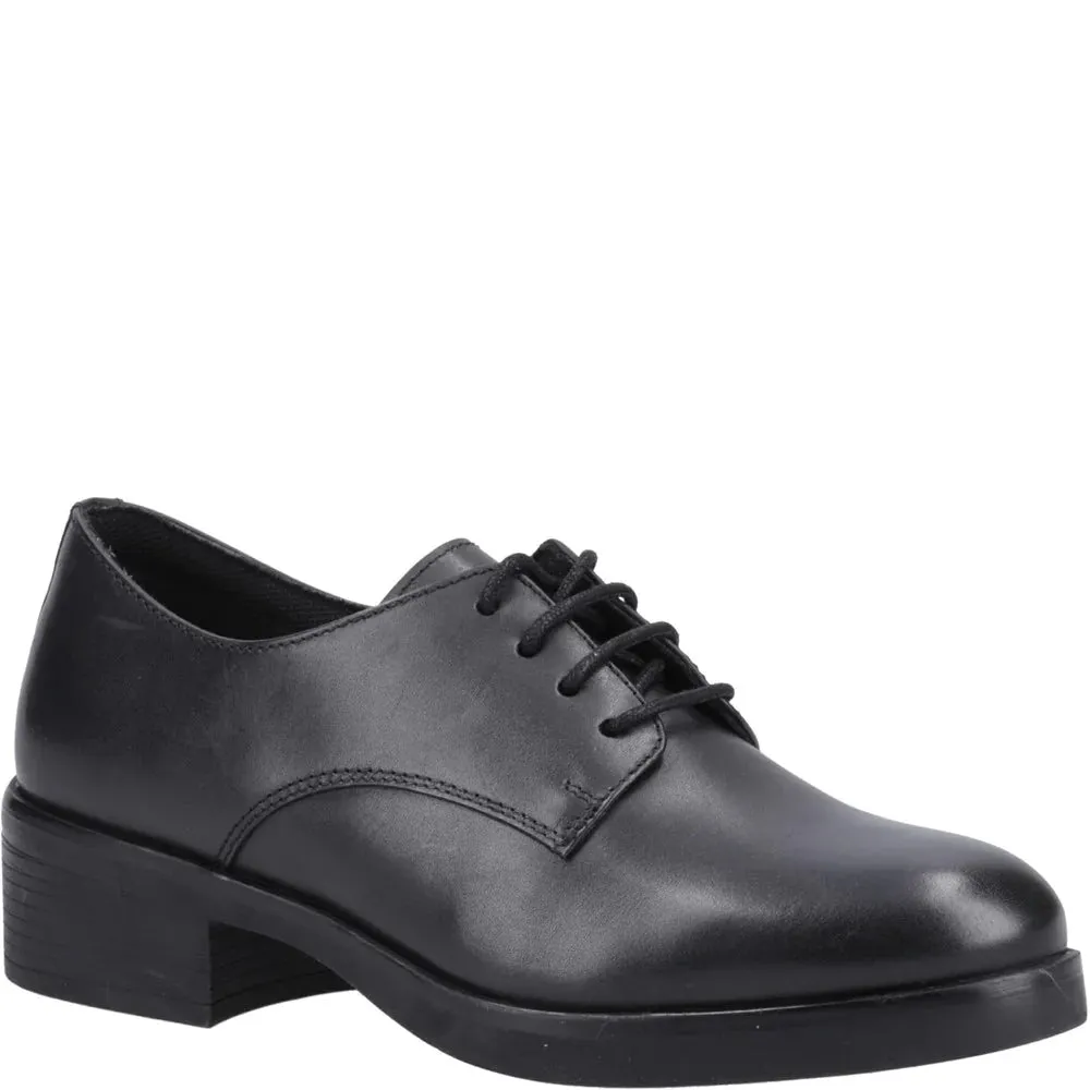 Hush Puppies ANASTASIA Girls Leather School Shoes Black
