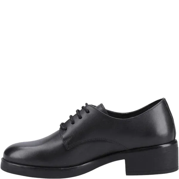 Hush Puppies ANASTASIA Girls Leather School Shoes Black