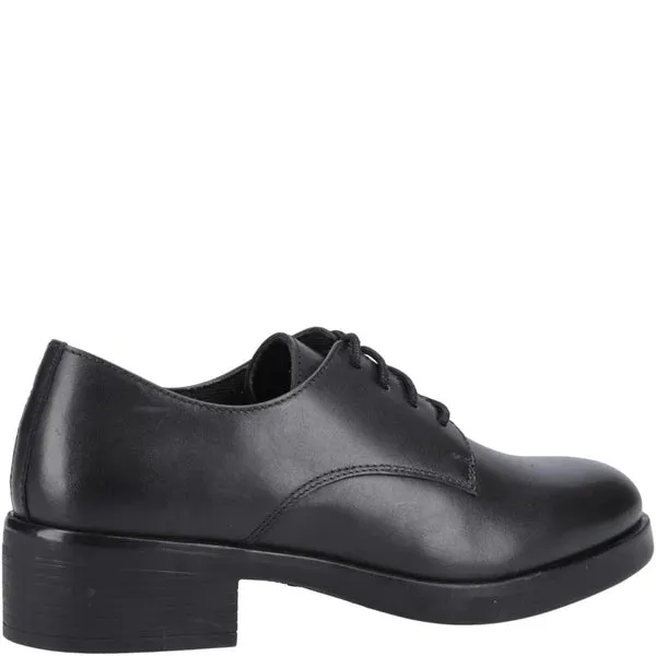 Hush Puppies ANASTASIA Girls Leather School Shoes Black