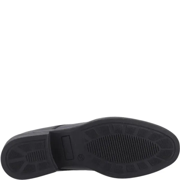 Hush Puppies ANASTASIA Girls Leather School Shoes Black