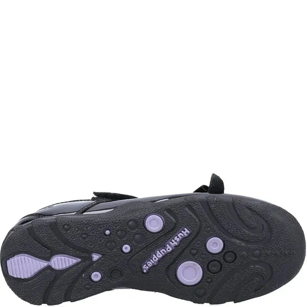 Hush Puppies CARRIE Girls School Shoes Black