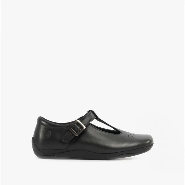 Hush Puppies ELIZA Girls Leather School Shoes Black