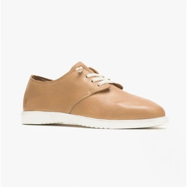 Hush Puppies EVERYDAY Womens Leather Casual Lace-up Shoes Brown
