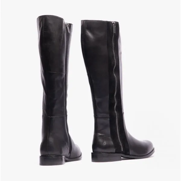 Hush Puppies FAITH Womens Leather Tall Boots Black