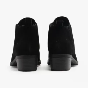 Hush Puppies ISOBEL Womens Leather Ankle Boots Black