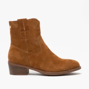 Hush Puppies IVA Womens Suede Ankle Boot Tan