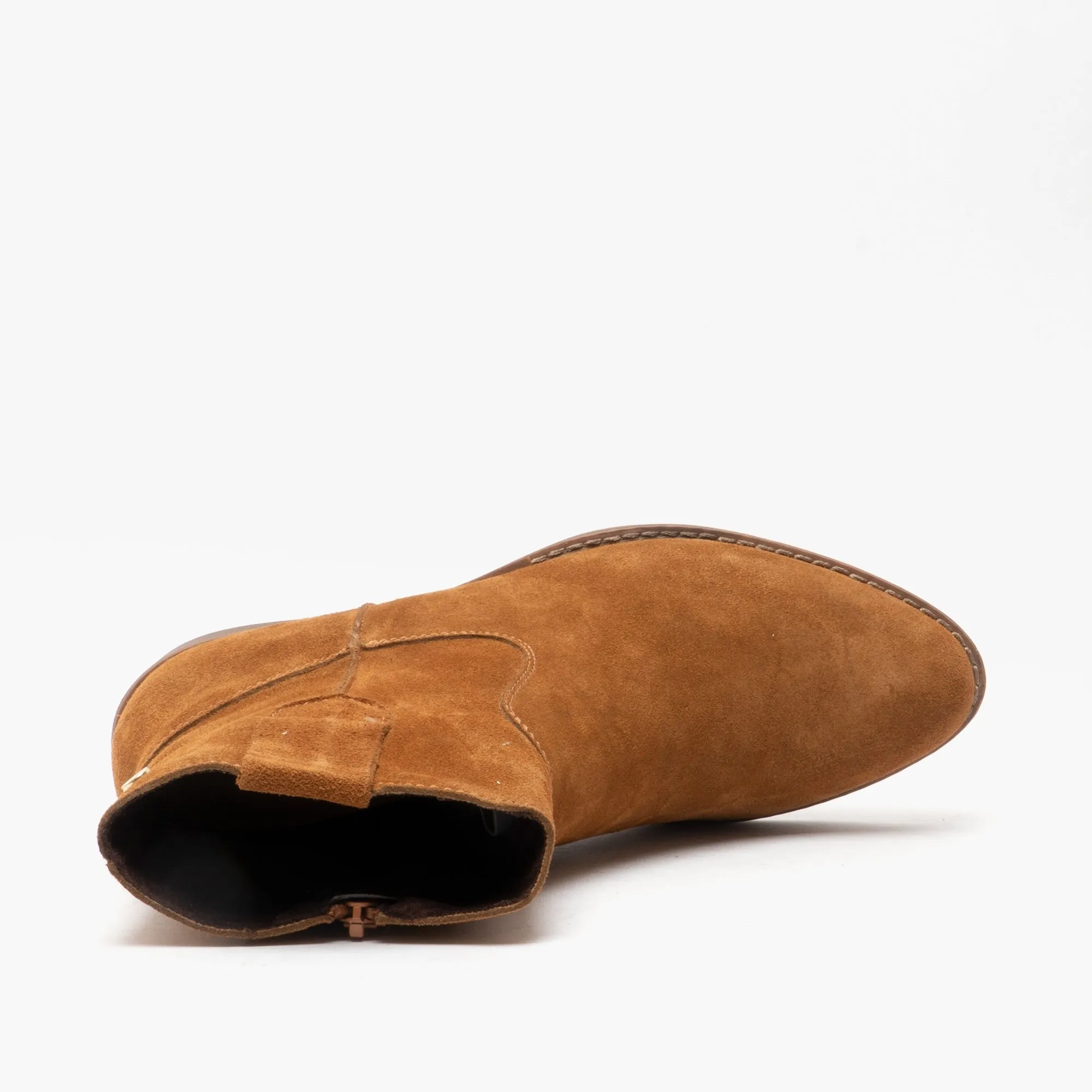Hush Puppies IVA Womens Suede Ankle Boot Tan