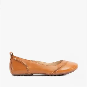 Hush Puppies JANESSA Womens Leather Casual Shoes Tan