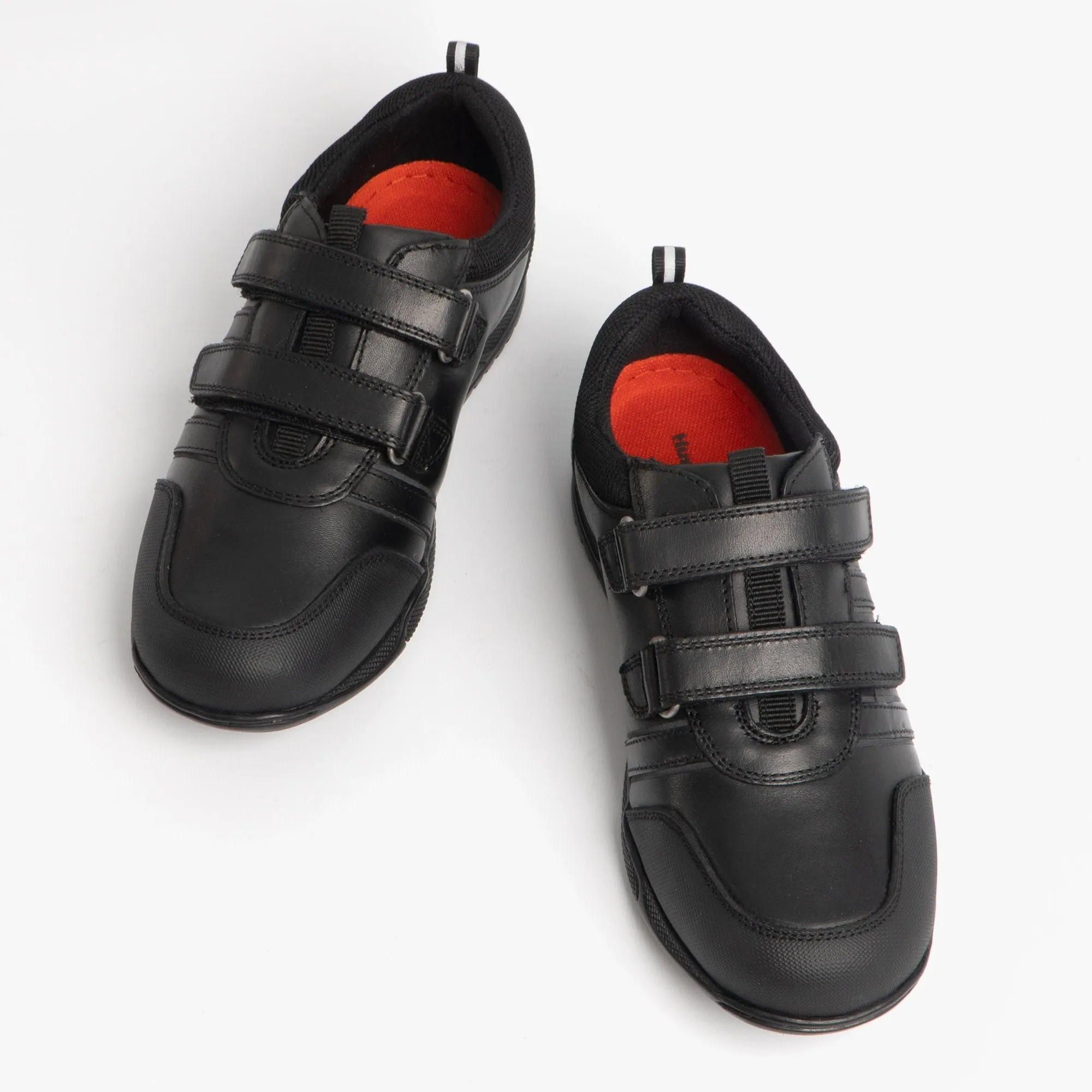 Hush Puppies JOSH Boys School Shoes Black