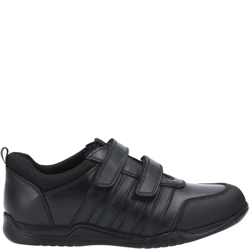 Hush Puppies JOSH Boys School Shoes Black