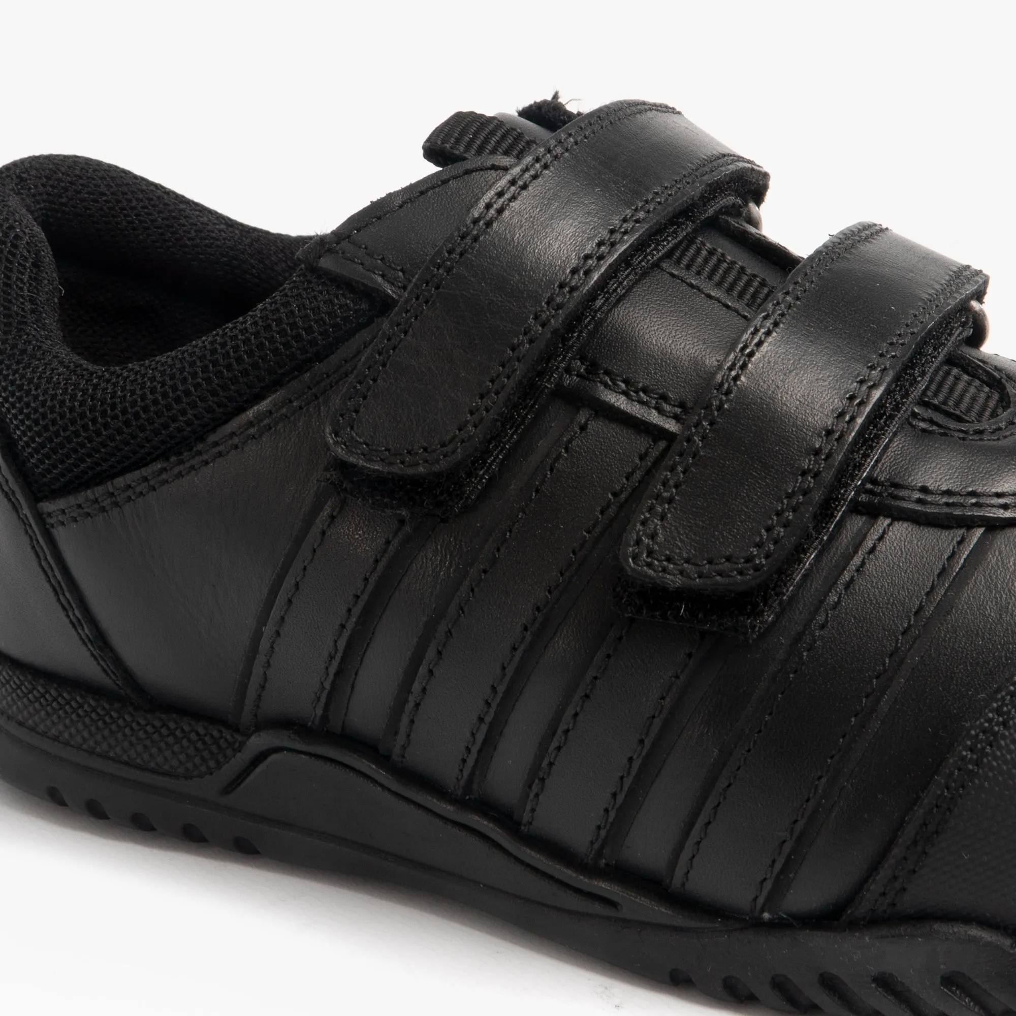 Hush Puppies JOSH Boys School Shoes Black