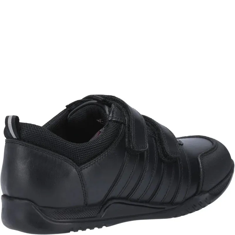 Hush Puppies JOSH Boys School Shoes Black
