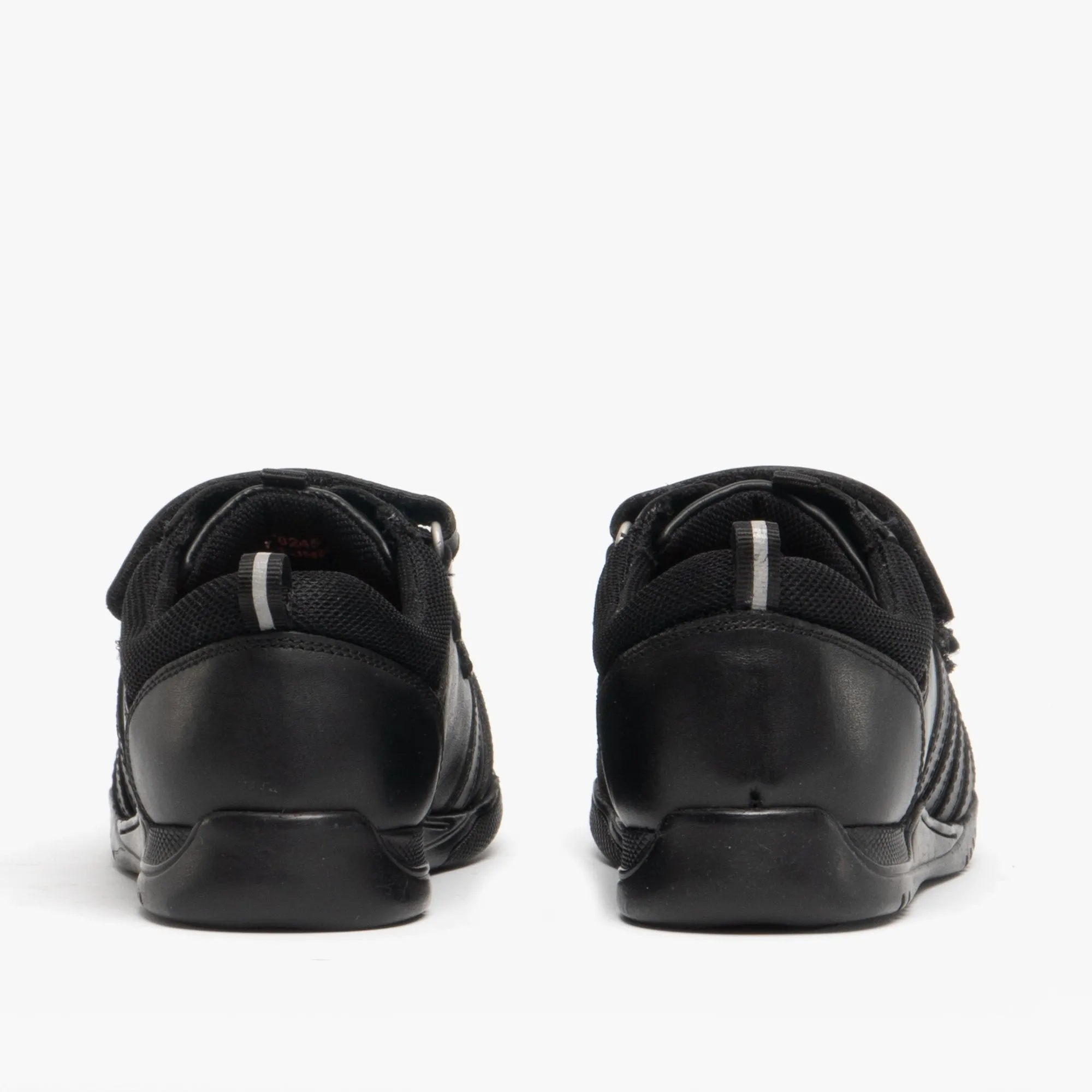 Hush Puppies JOSH Boys School Shoes Black