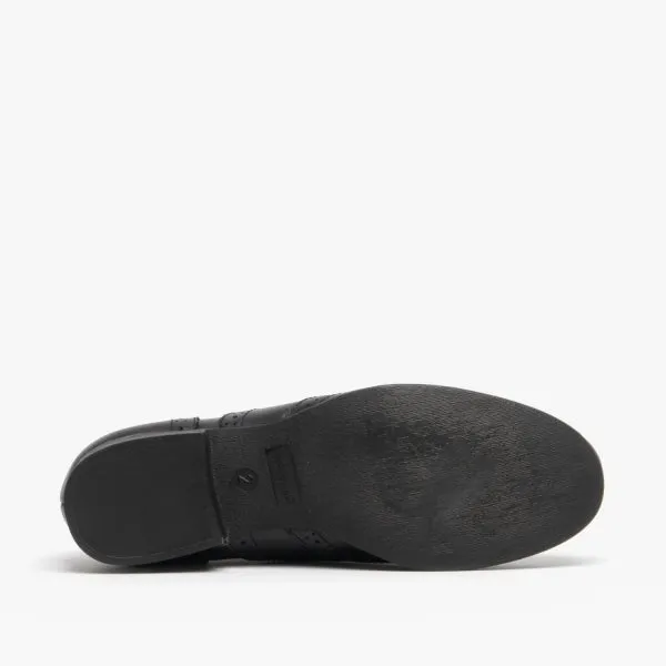 Hush Puppies KADA Girls School Shoes Black (Leather)