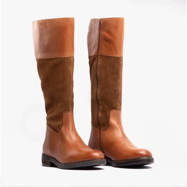 Hush Puppies KITTY Womens Leather Boots Tan