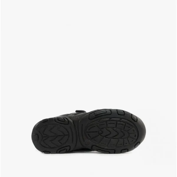 Hush Puppies LEVI INFANT Boys Leather School Shoes Black