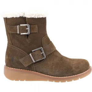 Hush Puppies LEXIE Womens Suede Boots Olive
