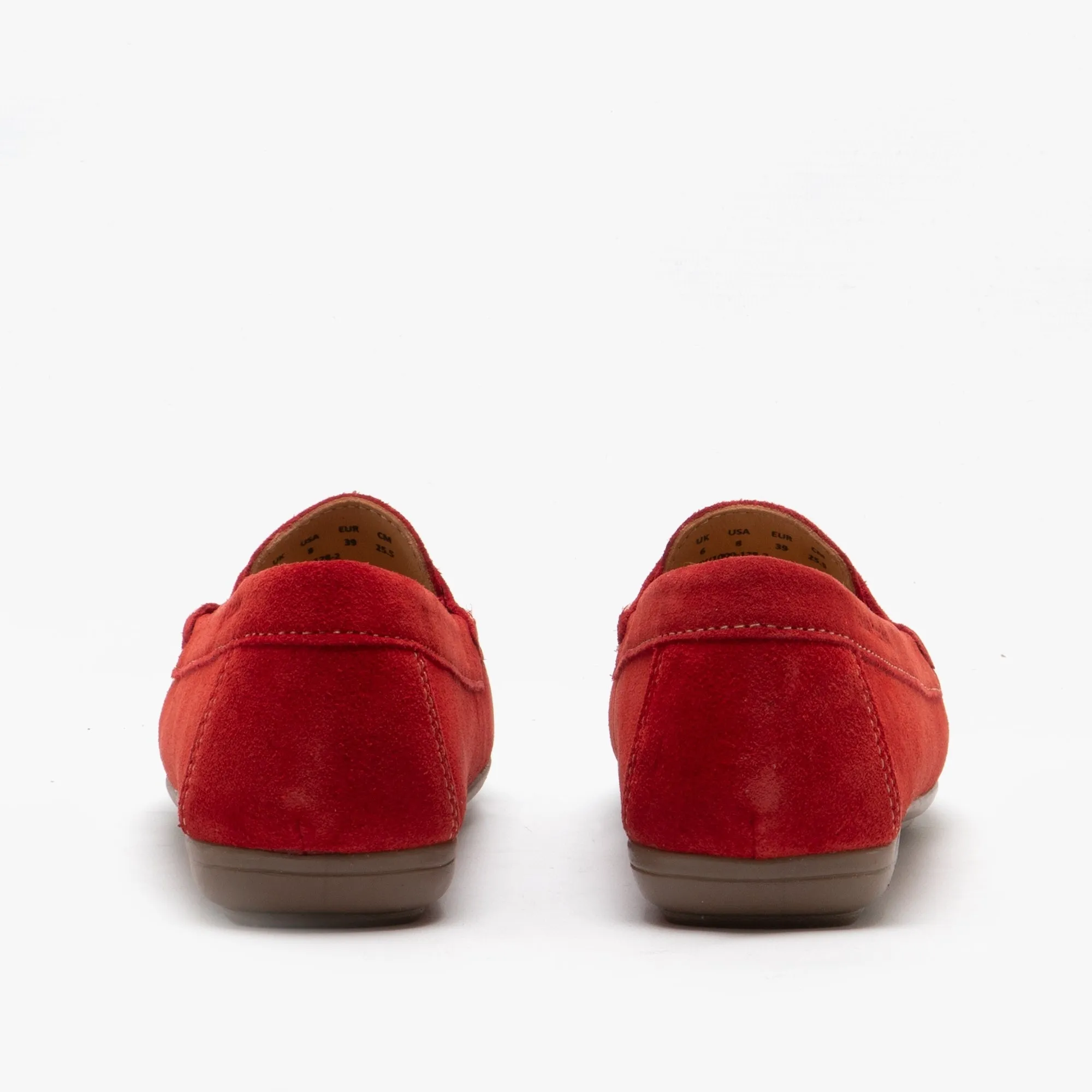 Hush Puppies MARGOT Womens Suede Loafers Red