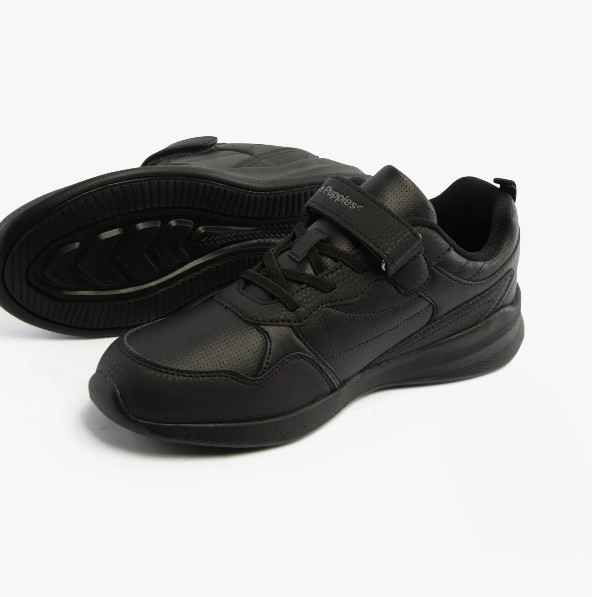 Hush Puppies MARLING BUNGEE LACE SENIOR Unisex Shoes Black