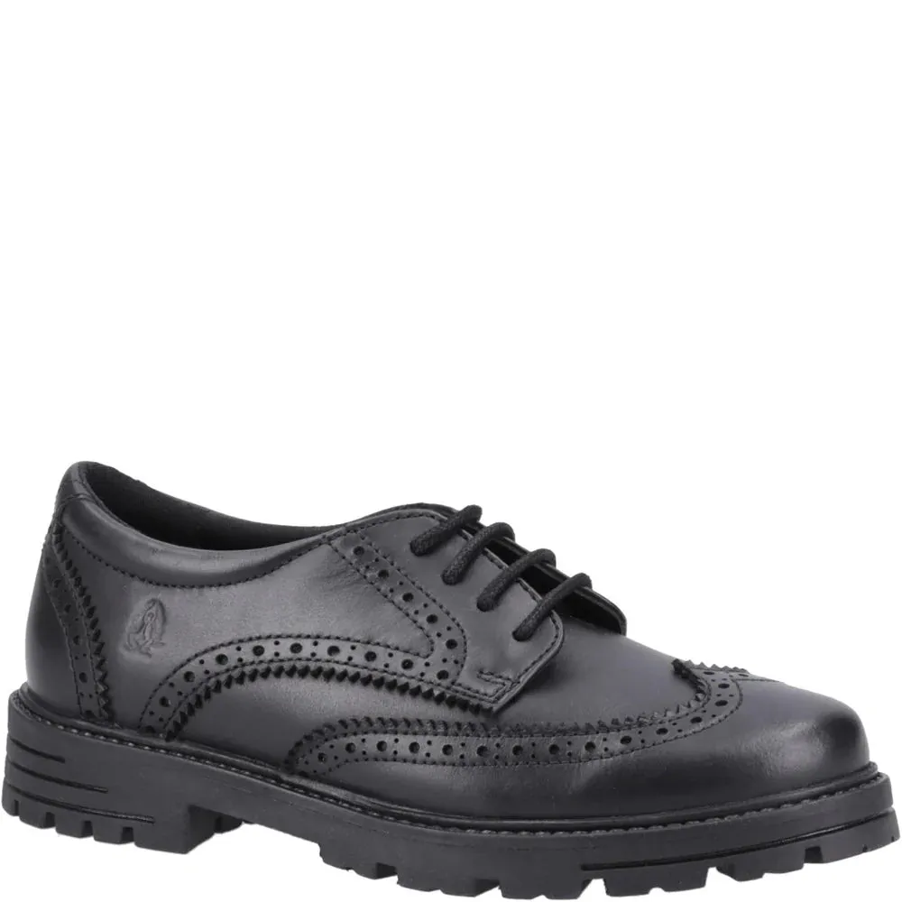 Hush Puppies MAXINE Girls Leather School Shoes Black
