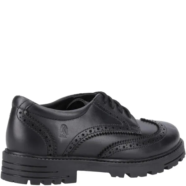 Hush Puppies MAXINE Girls Leather School Shoes Black