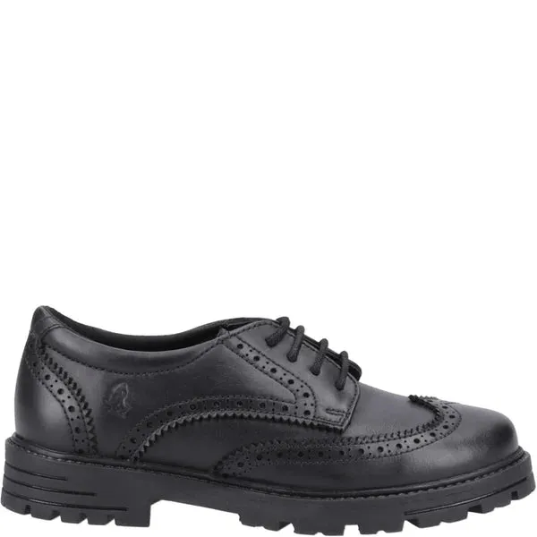 Hush Puppies MAXINE Girls Leather School Shoes Black