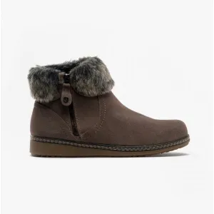 Hush Puppies PENNY Womens Suede Ankle Boots Grey