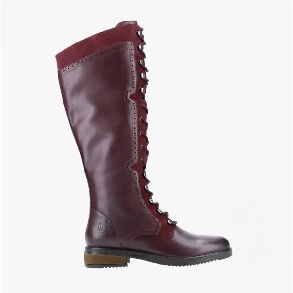 Hush Puppies RUDY Womens Leather Tall Boots Dark Red