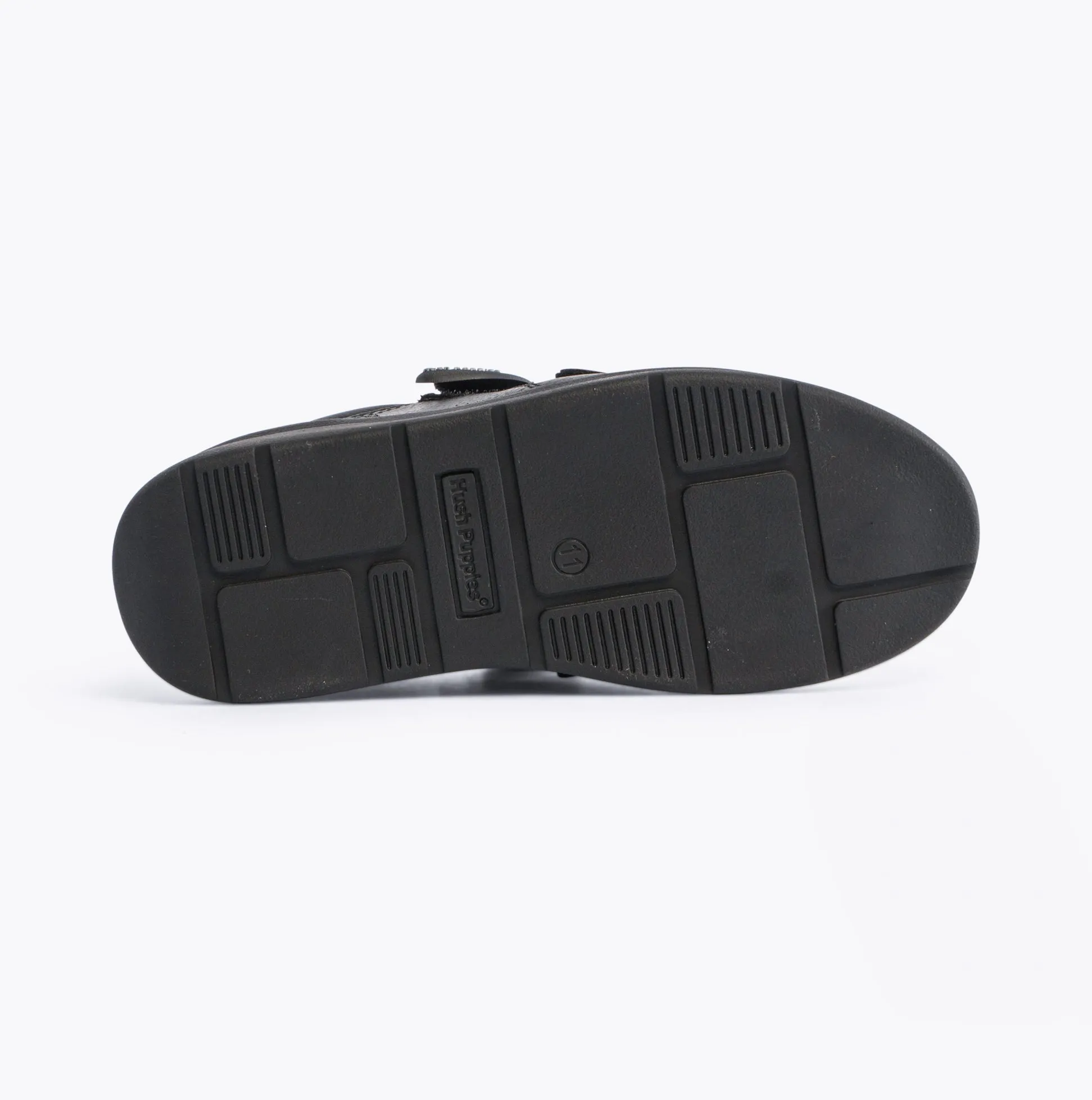Hush Puppies RYAN Boys Leather School Shoes Black
