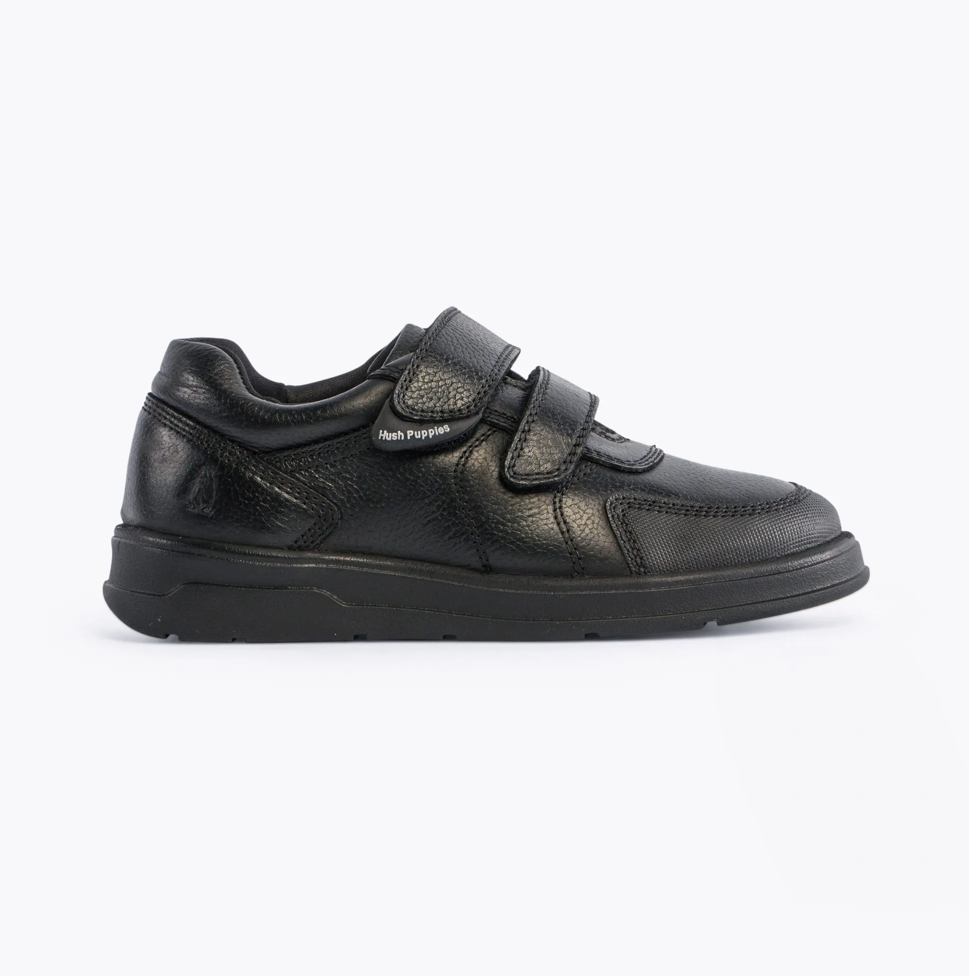 Hush Puppies RYAN Boys Leather School Shoes Black