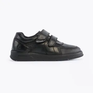 Hush Puppies RYAN Boys Leather School Shoes Black