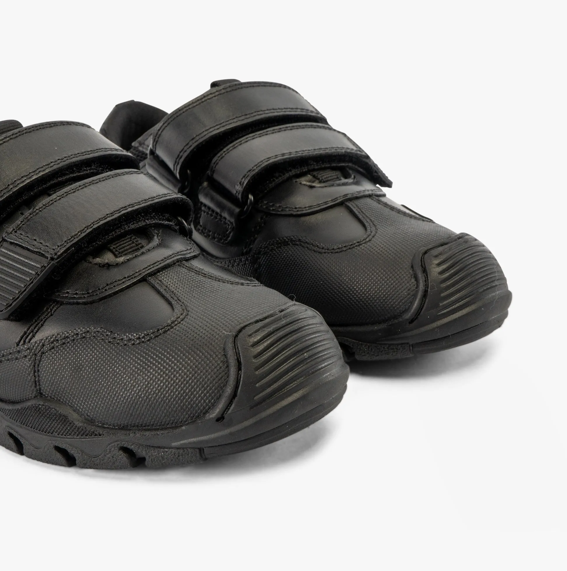 Hush Puppies TROY Boys Leather School Shoes Black