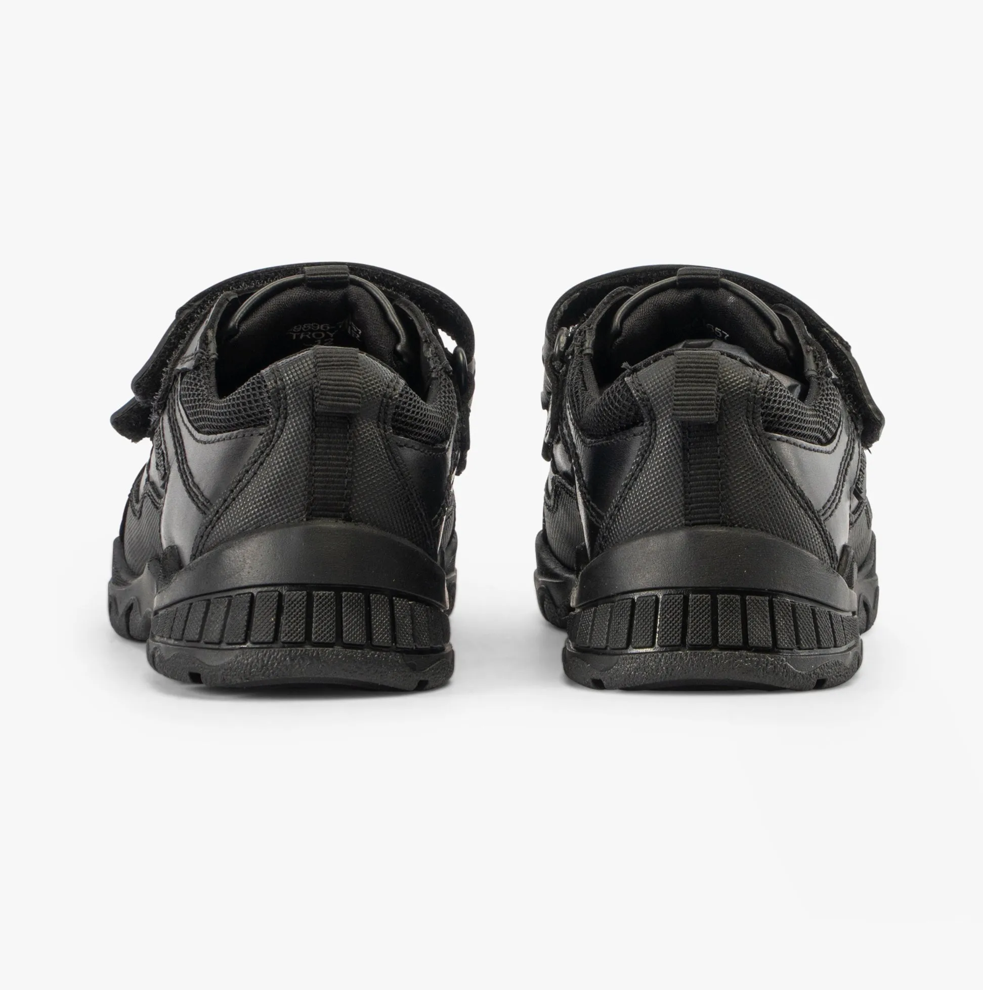 Hush Puppies TROY Boys Leather School Shoes Black