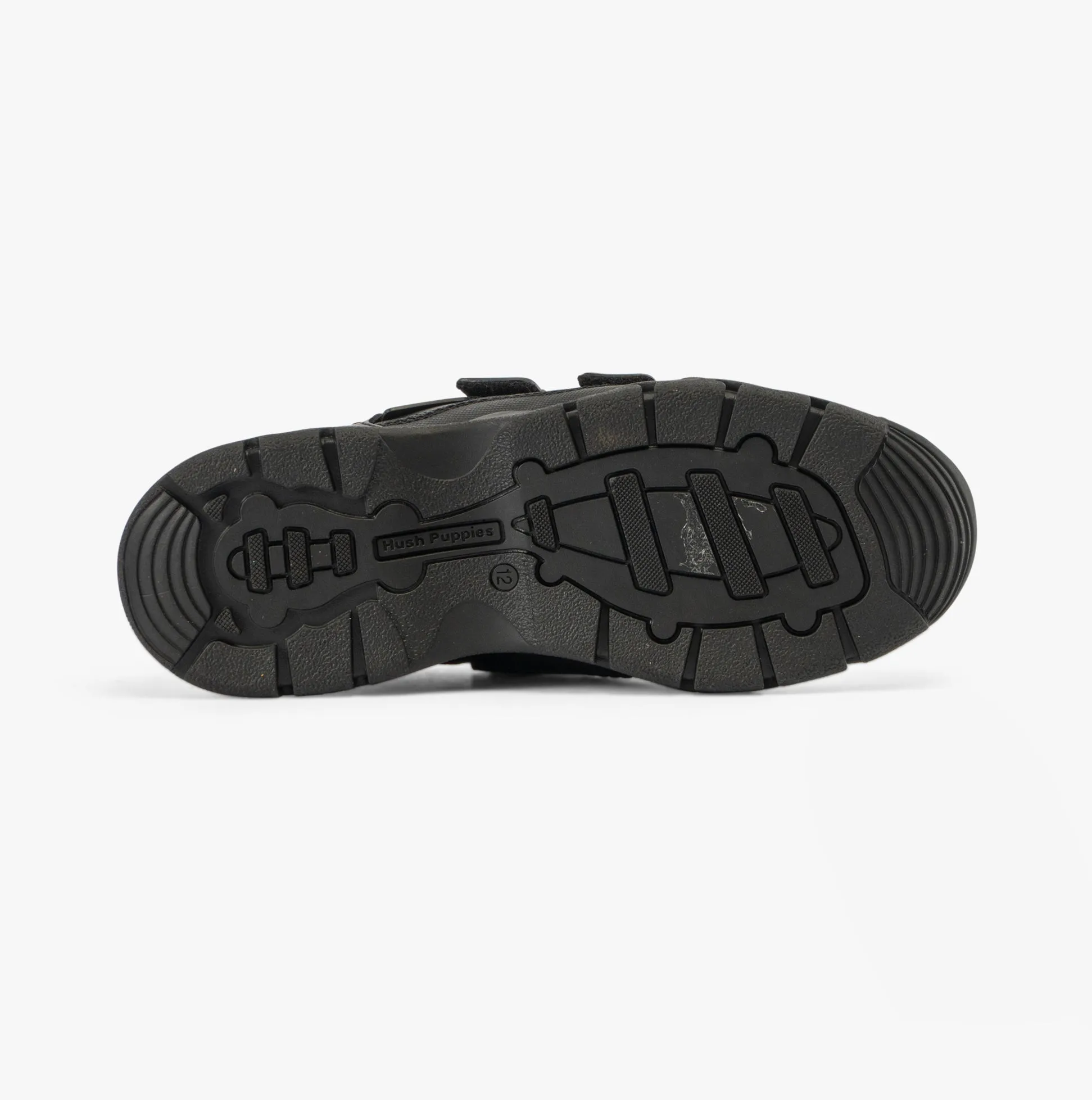 Hush Puppies TROY Boys Leather School Shoes Black