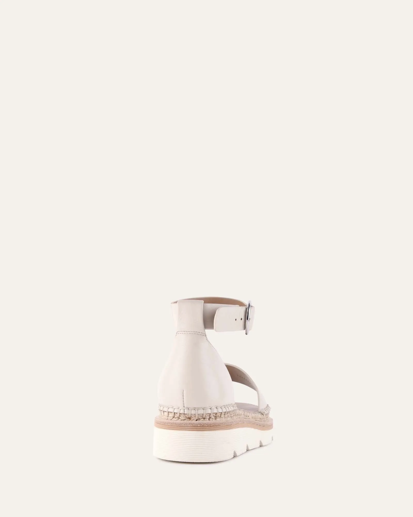 IVY FLAT SANDALS OFF WHITE LEATHER Jo Mercer
