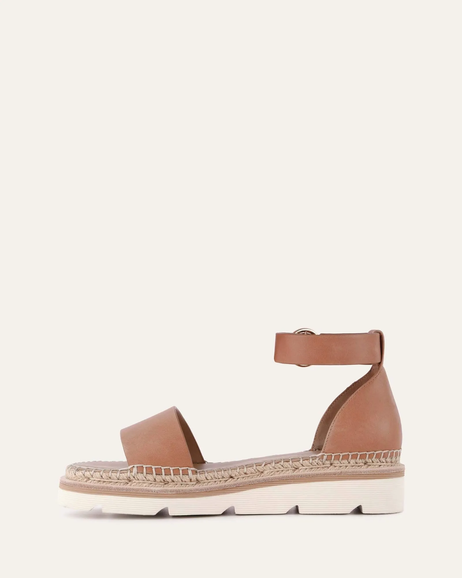 IVY FLAT SANDALS TAN LEATHER Jo Mercer