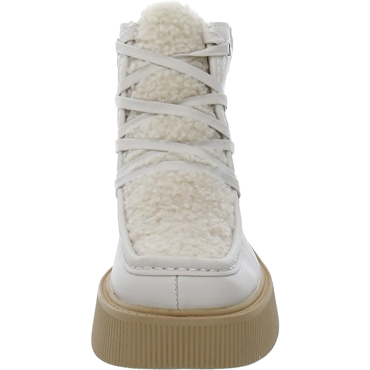 Jasmin Womens Faux Fur Wedge Combat & Lace-up Boots