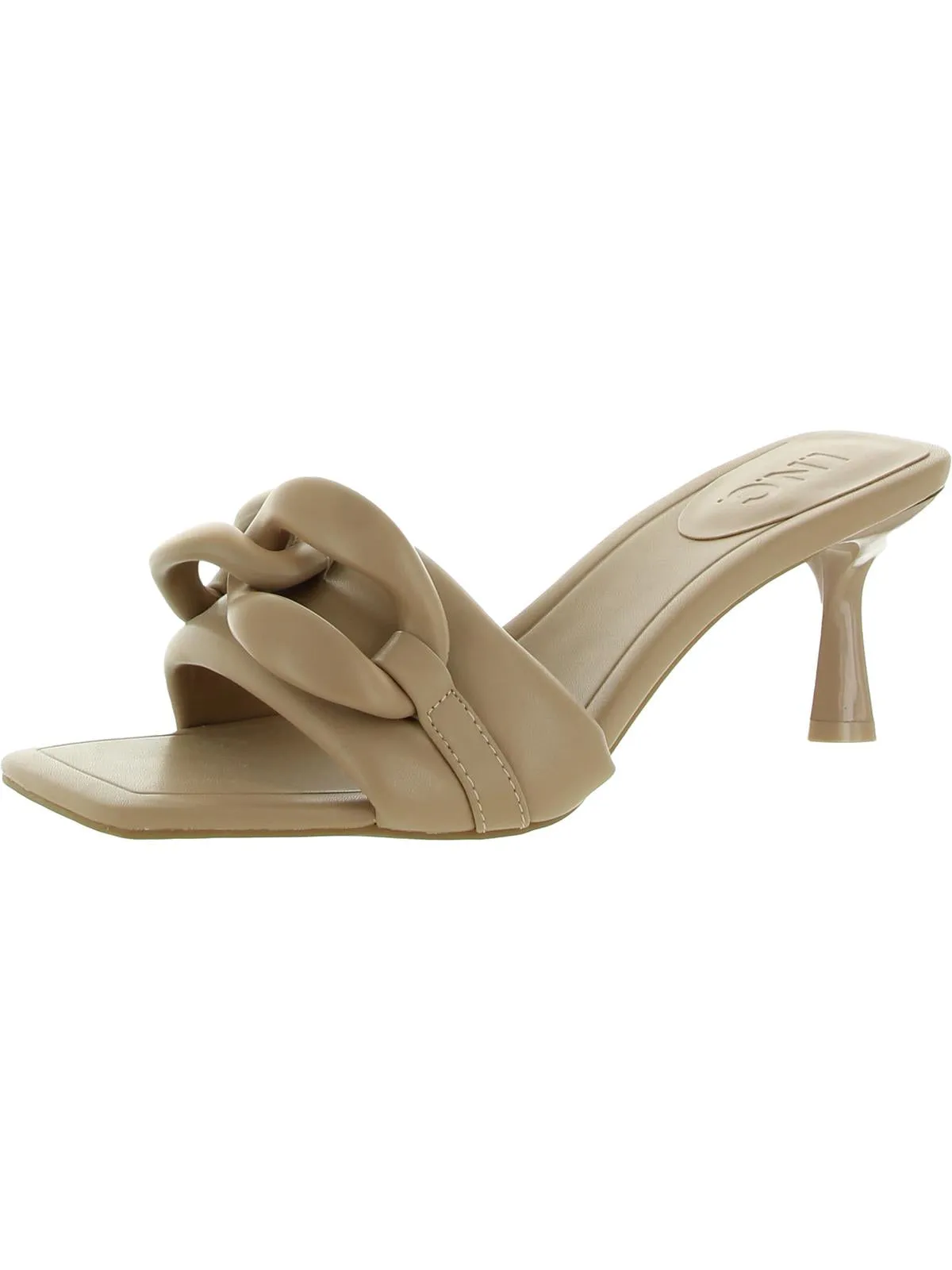 Jemya Womens Faux Leather Slip On Mules