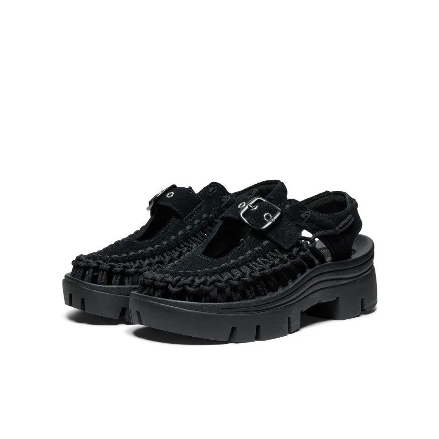 Keen All Gender UNEEK PLT Mary Jane Sneaker  |  Black/Black