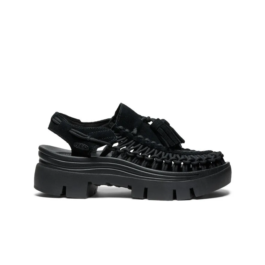 Keen All Gender UNEEK PLT Tassel Sneaker  |  Black/Black