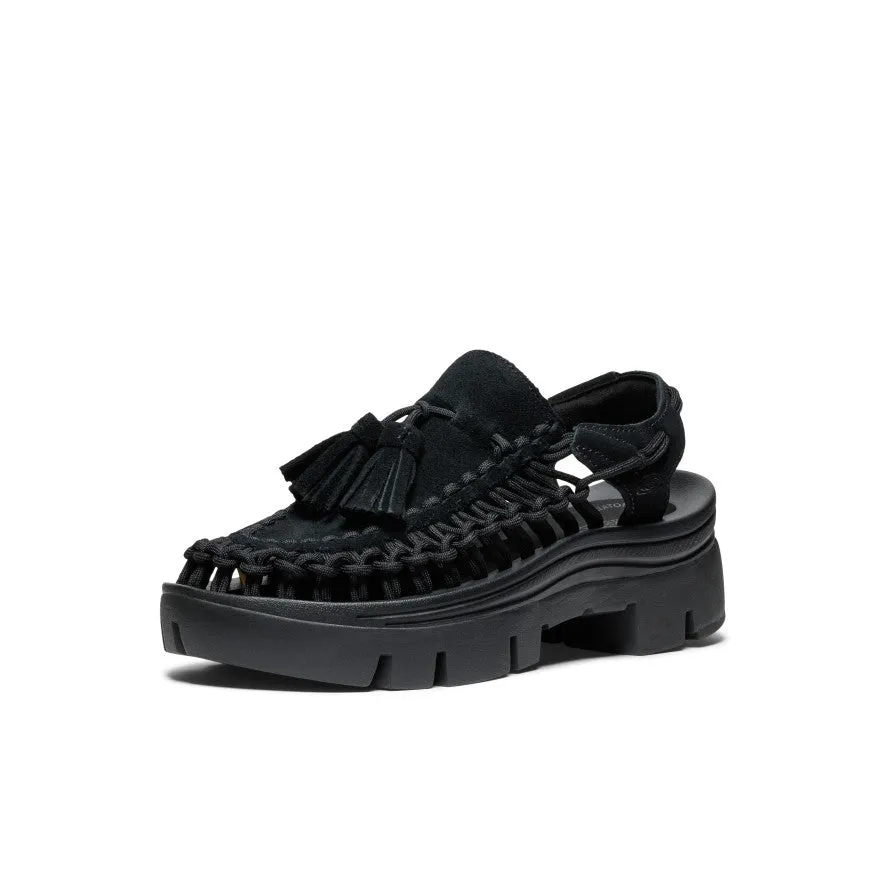 Keen All Gender UNEEK PLT Tassel Sneaker  |  Black/Black