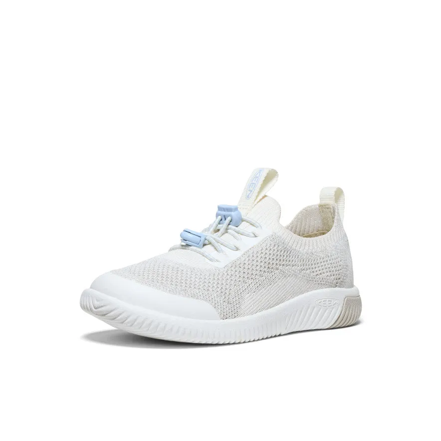 Keen Little Kids' KNX Knit Sneaker  |  Star White/Skyway