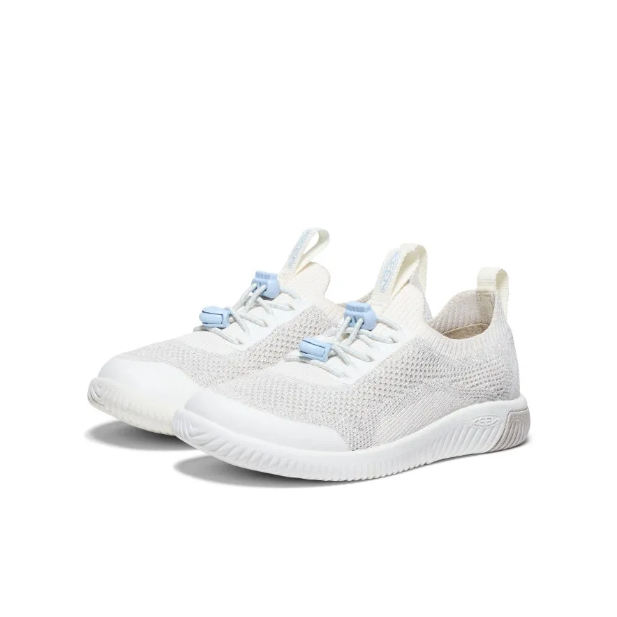 Keen Little Kids' KNX Knit Sneaker  |  Star White/Skyway