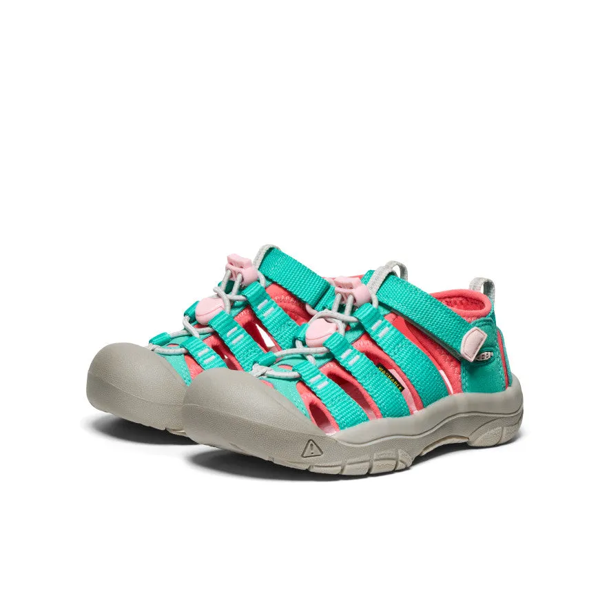 Keen Little Kids' Newport H2  |  Bright Aqua/Giggle Pink