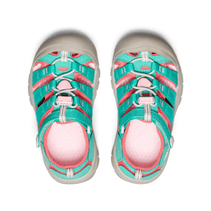 Keen Little Kids' Newport H2  |  Bright Aqua/Giggle Pink