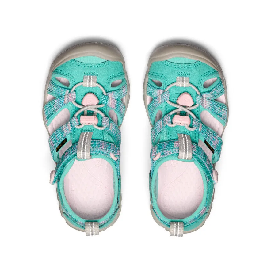 Keen Little Kids' Seacamp II CNX  |  Bright Aqua/Giggle Pink