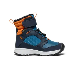 Keen Little Kids' Skua Waterproof Winter Boot  |  Sky Captain/Gold Flame