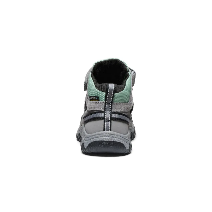 Keen Little Kids' Targhee IV Waterproof Hiking Boot  |  Alloy/Granite Green